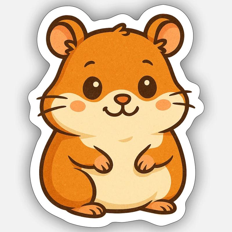 Hamster - Sticker size S (10 x 10 cm) - white matte