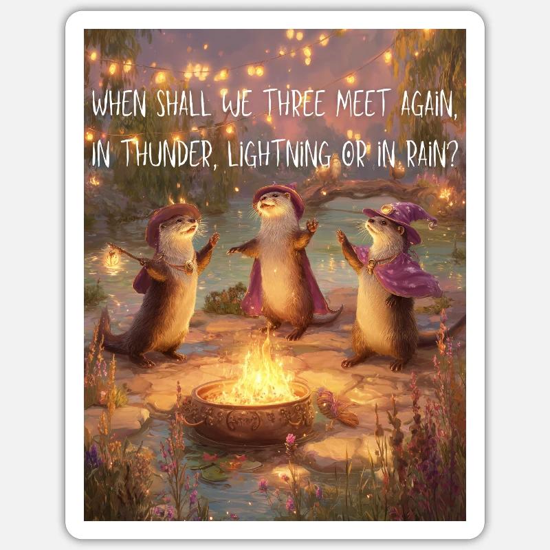 When shall we three meet again? Sticker size S (10 x 10 cm)