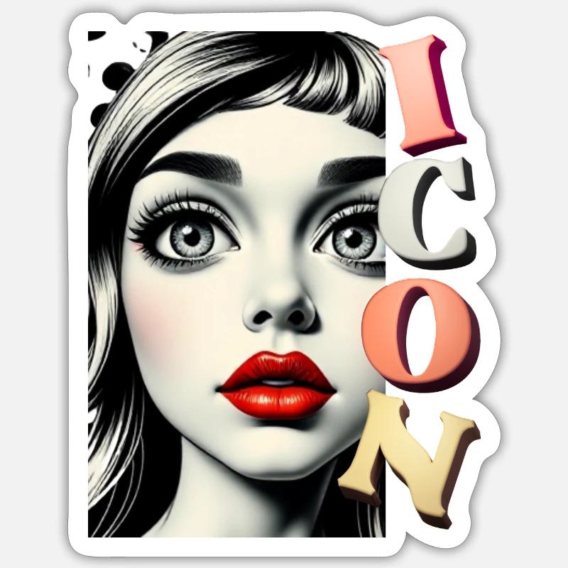 Icon - Sticker size S (10 x 10 cm) - white matte