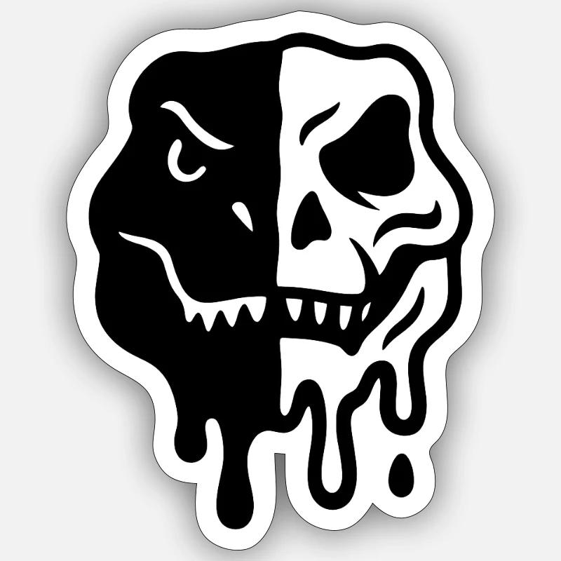 Dinoarmy_Rex - Sticker taille S (10 x 10 cm) - blanc mat