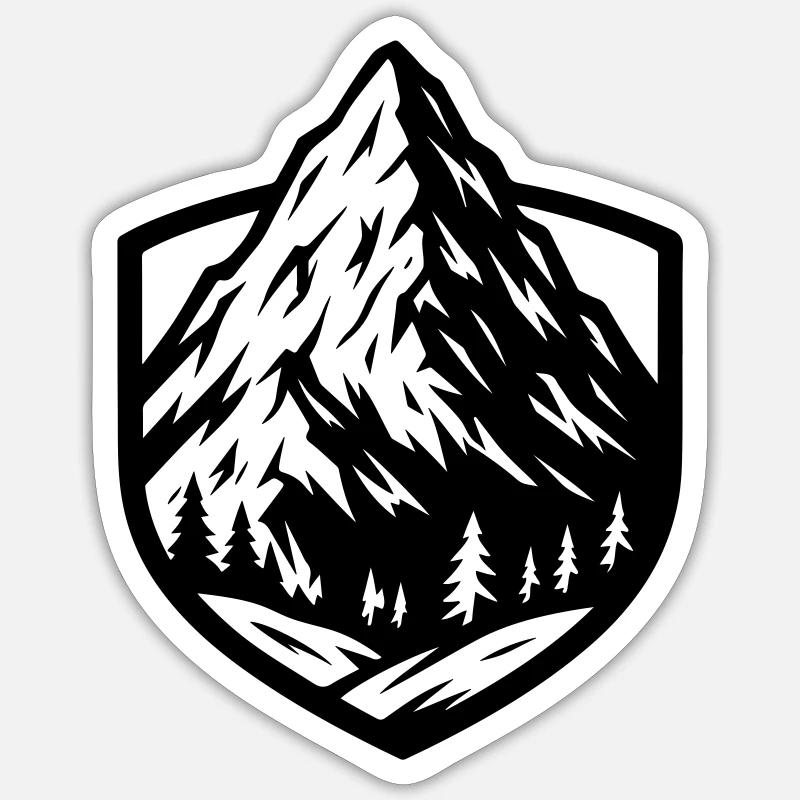 Mountain Mountain Mountains - Sticker size S (10 x 10 cm) - white matte