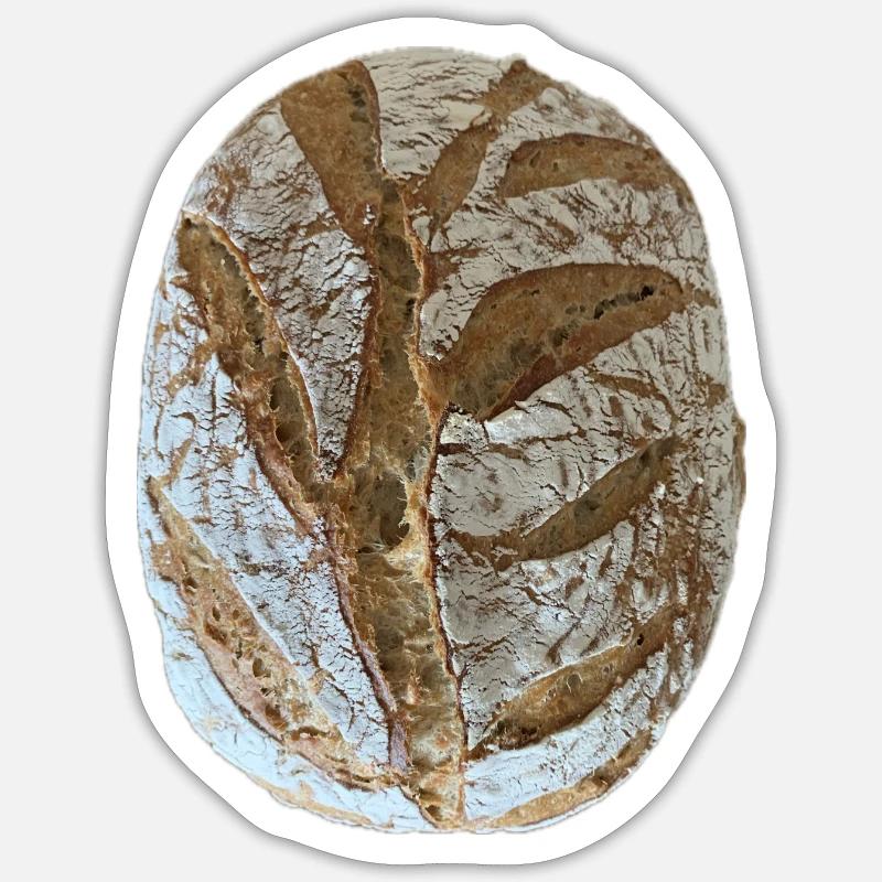 Rustic Sourdough Bread Illustration Sticker size S (10 x 10 cm)