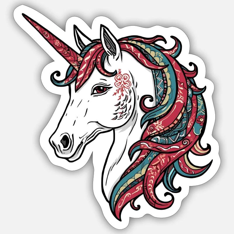 Unicorn - Sticker size S (10 x 10 cm) - white matte