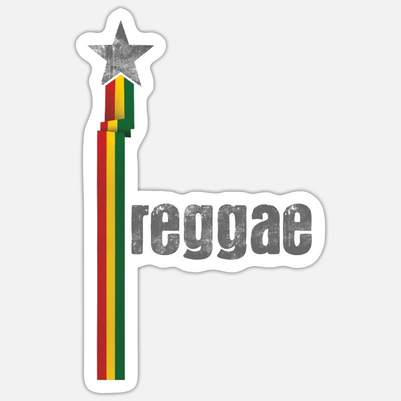 Conception de logo Reggae Star Rasta Sticker taille S (10 x 10 cm)