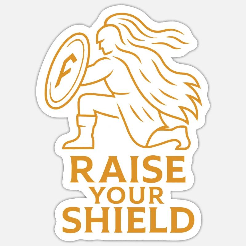 Empowered Shield Illustration - Sticker size S (10 x 10 cm) - white matte