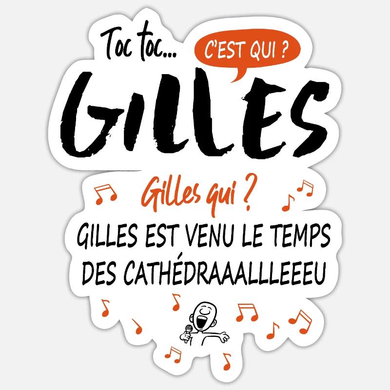 Name Gilles Geburtstag Geschenkidee Mann Sticker Größe S (10 x 10 cm)