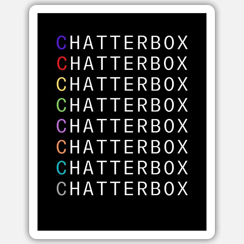 Chatterbox - Sticker size S (10 x 10 cm) - white matte
