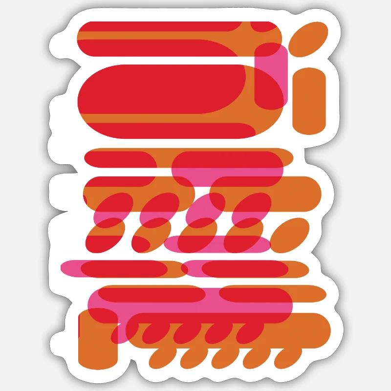 Formes graphiques abstraites dans le design techno Sticker taille S (10 x 10 cm)