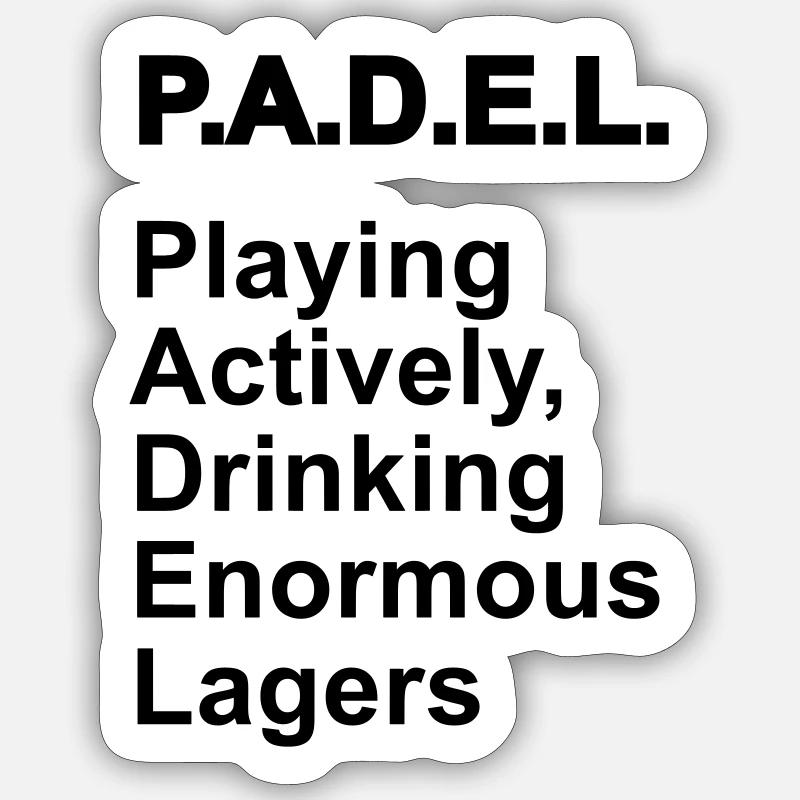 La signification du padel - Sticker taille S (10 x 10 cm) - blanc mat