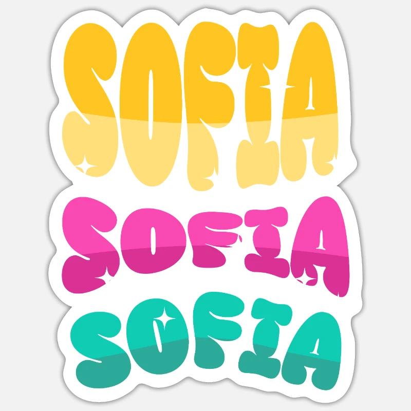 Sofia - Sticker size S (10 x 10 cm) - white matte