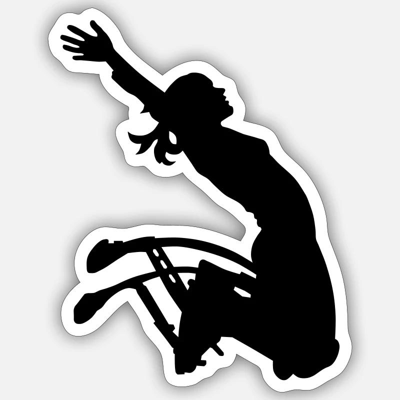 Jump - Sticker size S (10 x 10 cm) - white matte