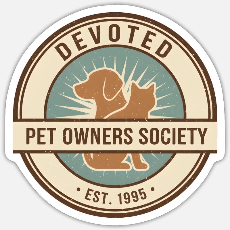 Devoted pet owner Sticker size S (10 x 10 cm)