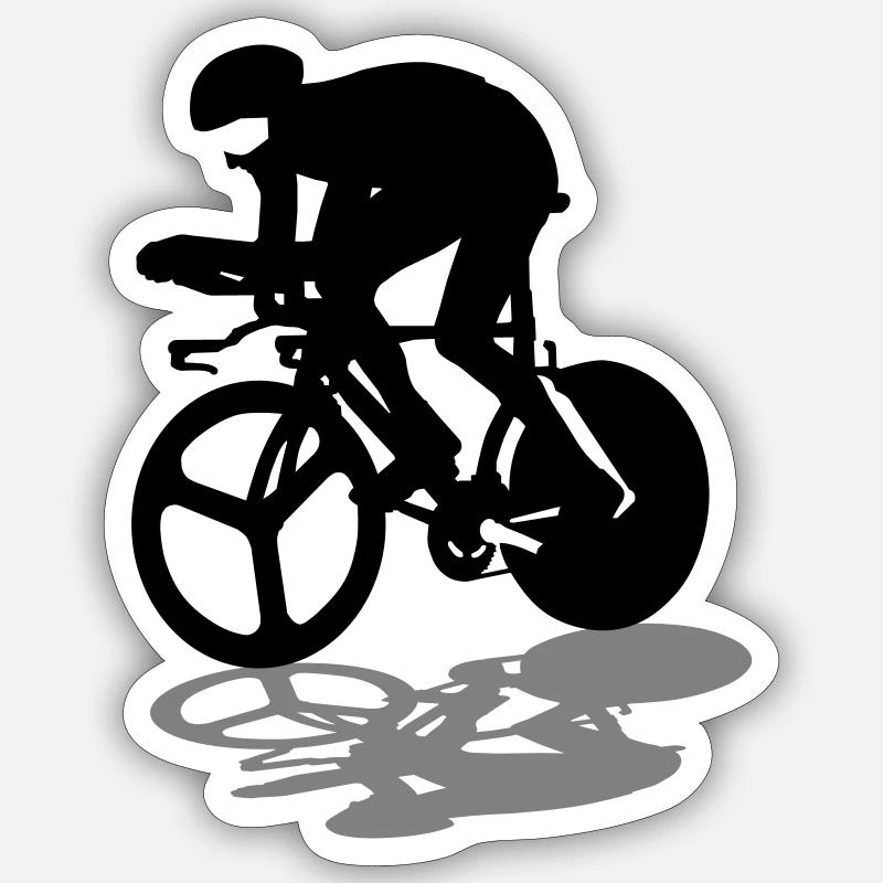 Coureur - Sticker taille S (10 x 10 cm) - blanc mat