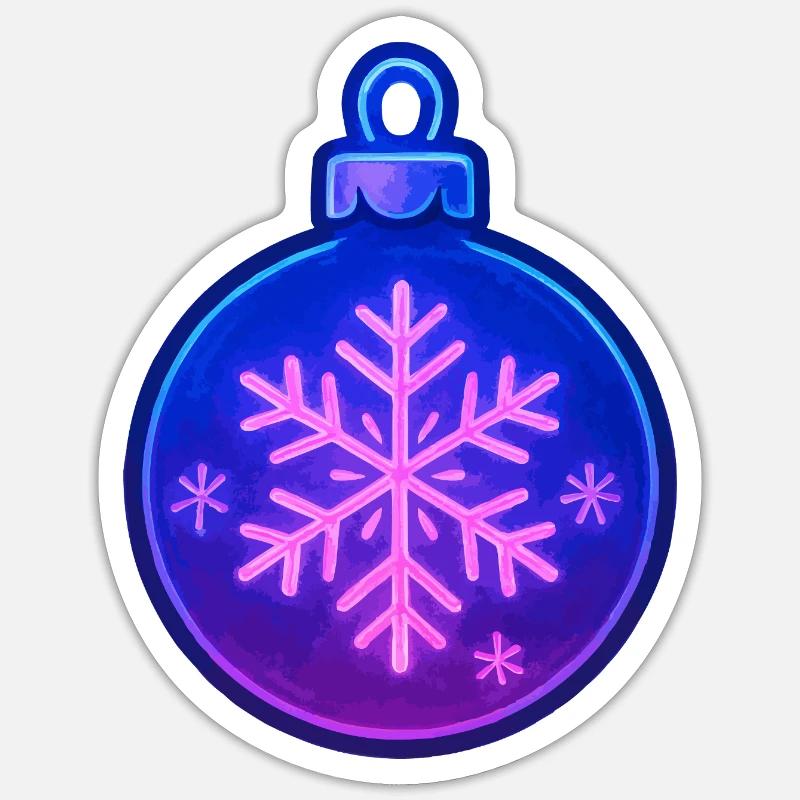 Weihnachtskugel Ornament Sticker Größe S (10 x 10 cm)