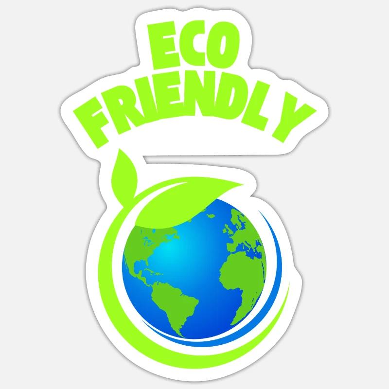 Graphique Éco Leaf Earth Sticker taille S (10 x 10 cm)