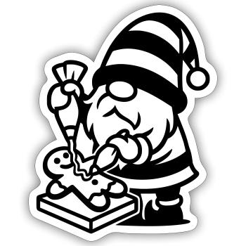 Gingerbread Baking Gnome - Sticker size S (10 x 10 cm) - white matte - Front