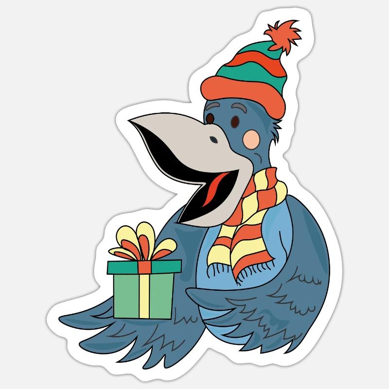 Noël - Sticker taille S (10 x 10 cm) - blanc mat