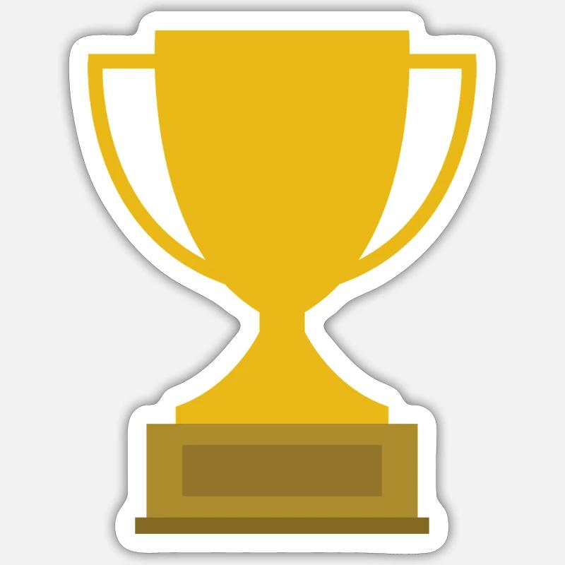 Trophäe - Sticker Größe S (10 x 10 cm) - Mattweiß