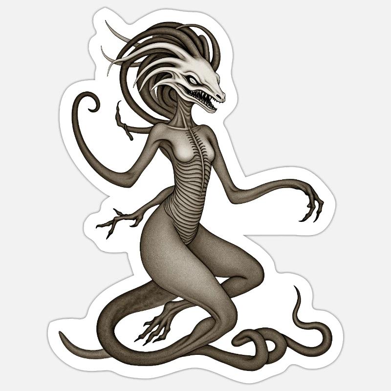 BUG #4 - dark hell - Sticker taille S (10 x 10 cm) - blanc mat
