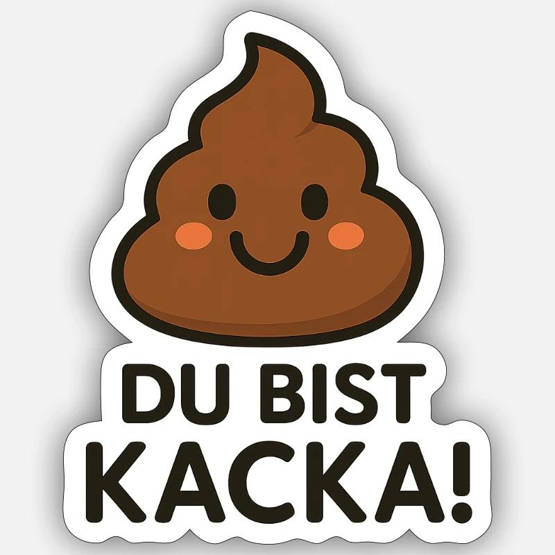 Kacka - Sticker taille S (10 x 10 cm) - blanc mat