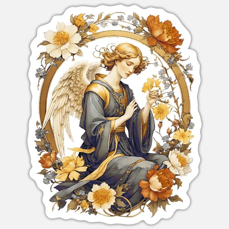 Ange - Sticker taille S (10 x 10 cm) - blanc mat