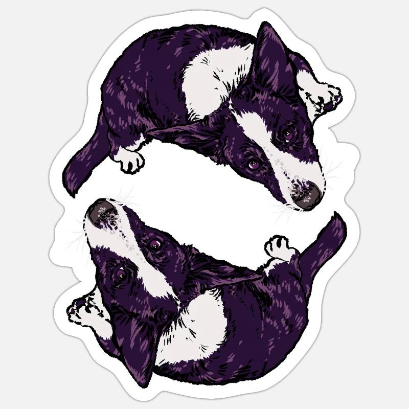 CORGIS - Sticker size S (10 x 10 cm) - white matte