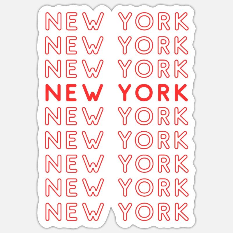 New York Grid Pattern Sticker size S (10 x 10 cm)