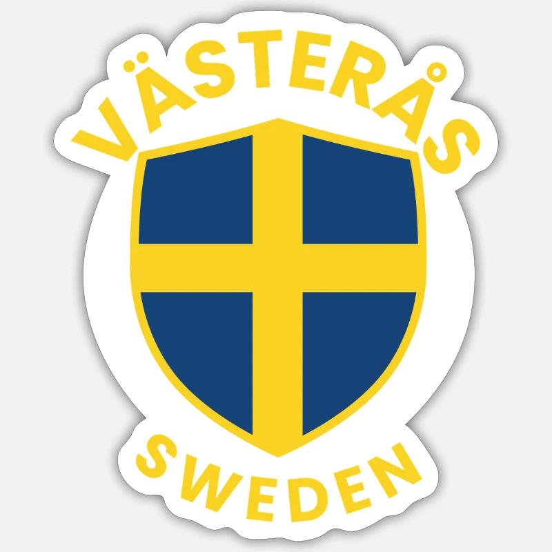 Västerås Shield Sweden Emblem - Sticker size S (10 x 10 cm) - white matte