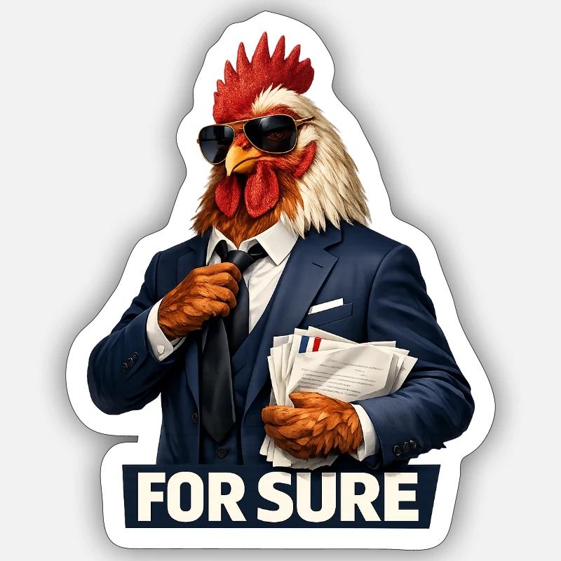 For sure. - Sticker size S (10 x 10 cm) - white matte