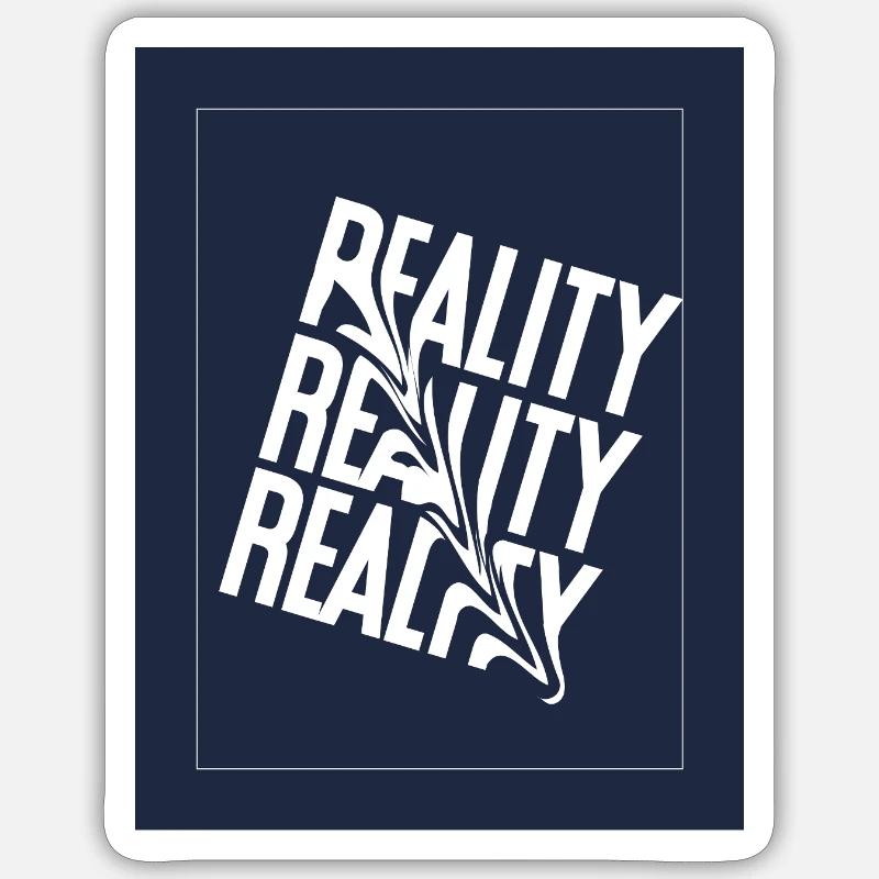 Réality - Sticker taille S (10 x 10 cm) - blanc mat