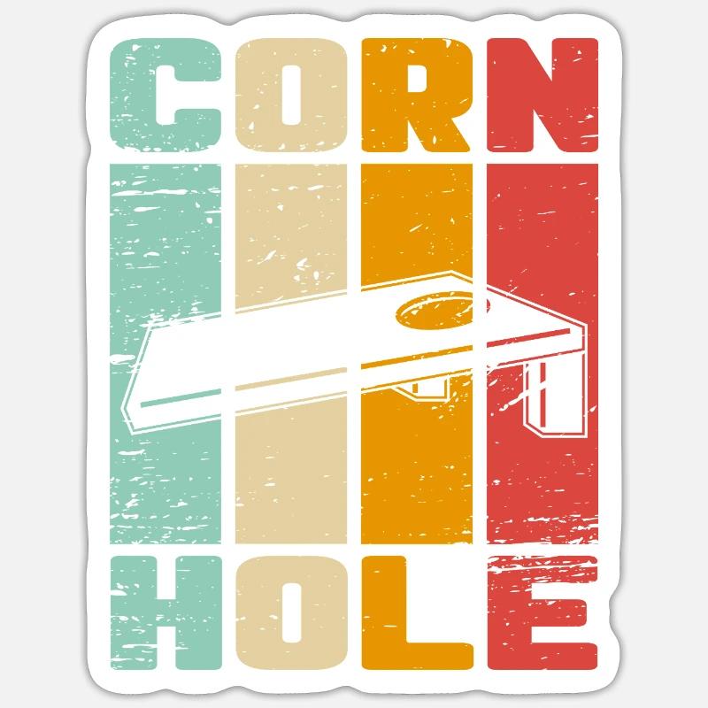Cornhole - Sticker size S (10 x 10 cm) - white matte