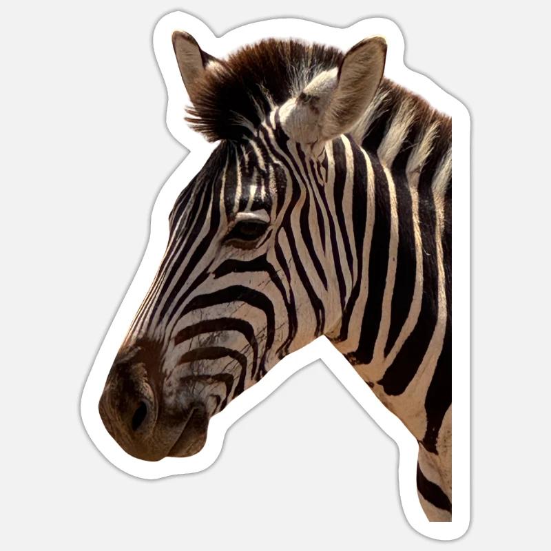 Zebra Head Sticker size S (10 x 10 cm)