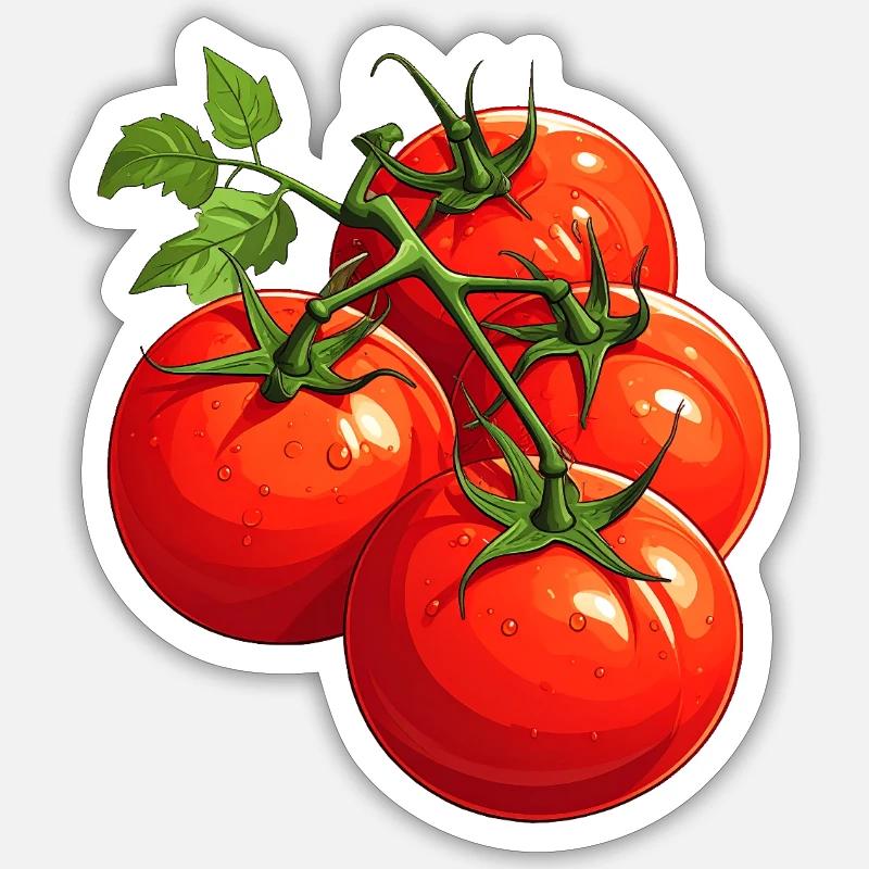 Tomates Sticker taille S (10 x 10 cm)