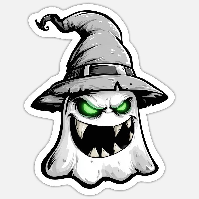 Scary ghost, terrifying ghost Sticker size S (10 x 10 cm)