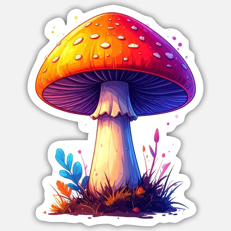 fly agaric - Sticker size S (10 x 10 cm) - white matte