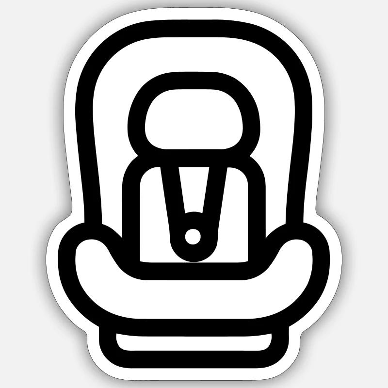 siège auto bébé Sticker size S (10 x 10 cm)