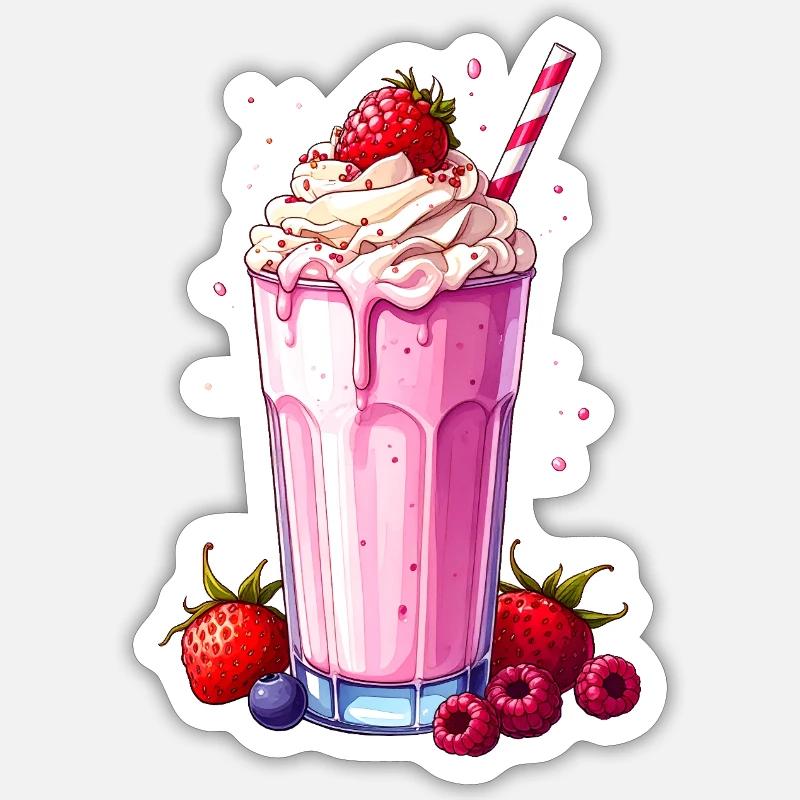 Milkshake - Sticker size S (10 x 10 cm) - white matte