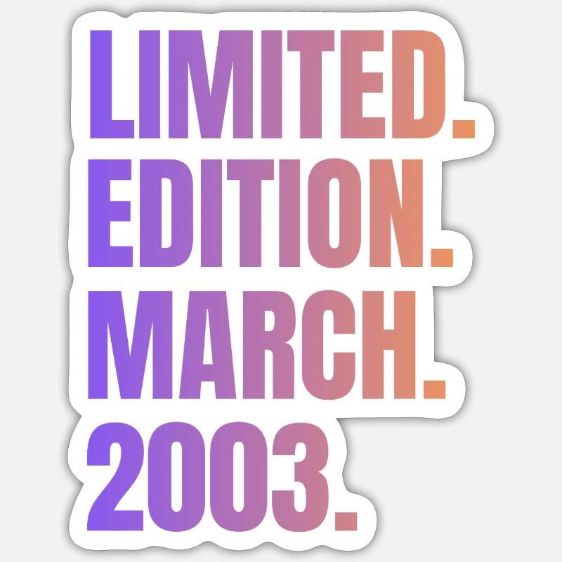 Édition Limitée Mars 2003 - Sticker taille S (10 x 10 cm) - blanc mat