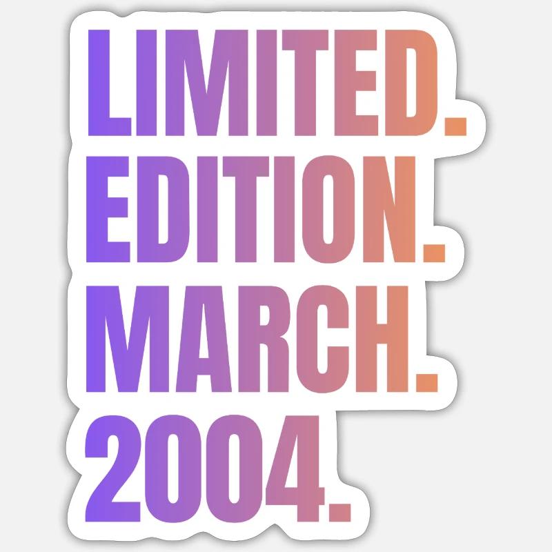 Édition Limitée Mars 2004 - Sticker taille S (10 x 10 cm) - blanc mat
