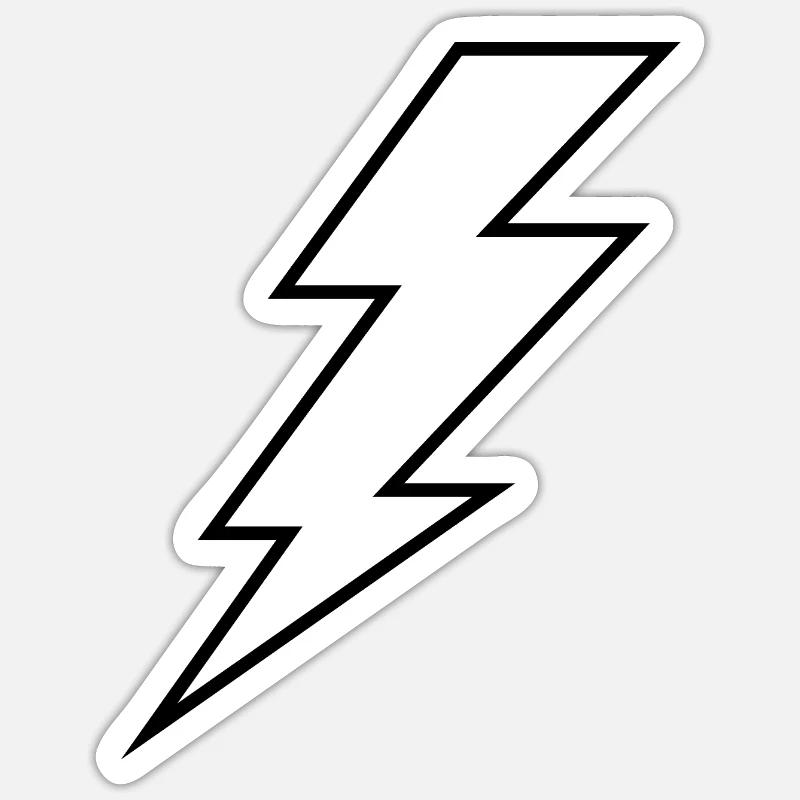 Lightning bolt - Sticker size S (10 x 10 cm) - white matte