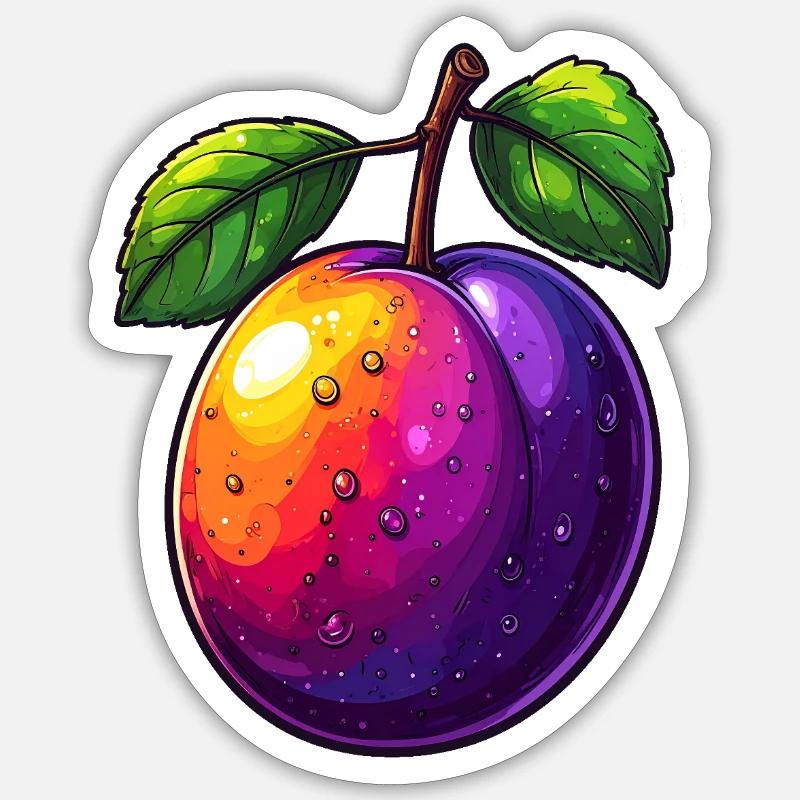 Plum Sticker size S (10 x 10 cm)