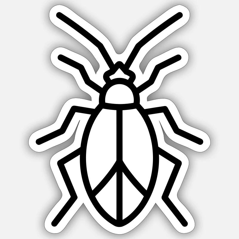 Blattlaus - Sticker Größe S (10 x 10 cm) - Mattweiß
