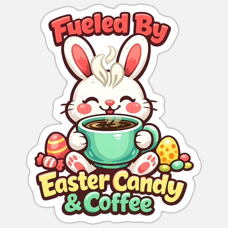 Bunny Bunny Spring Summer Easter Garden Sticker size S (10 x 10 cm)