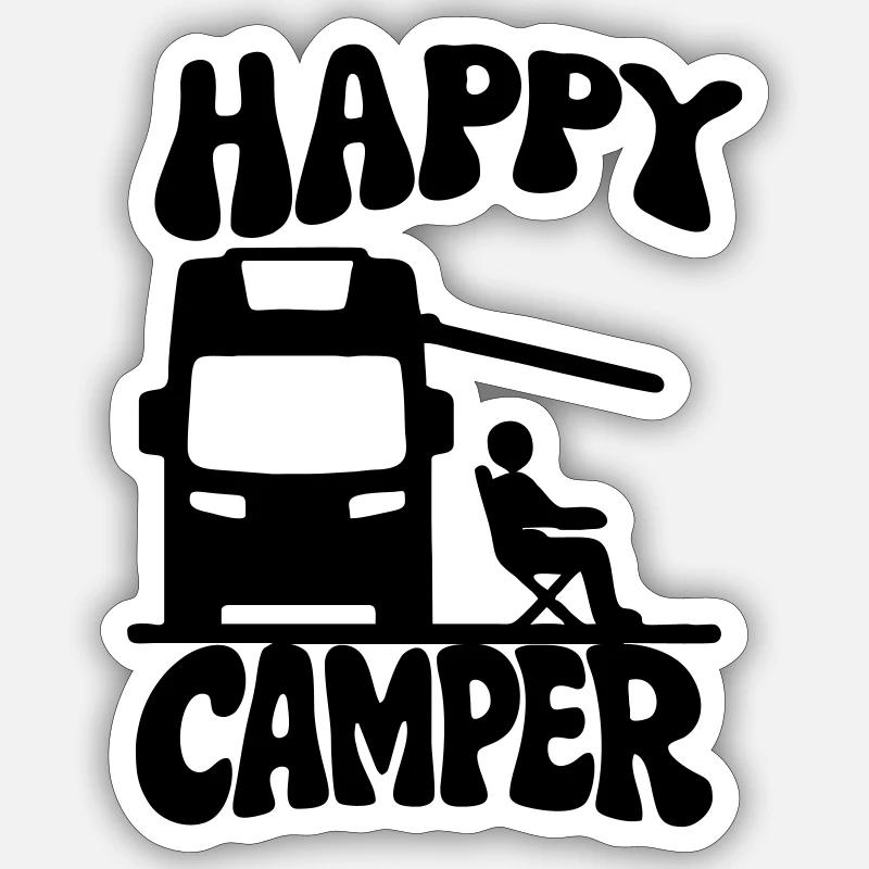 Camper - Sticker size S (10 x 10 cm) - white matte