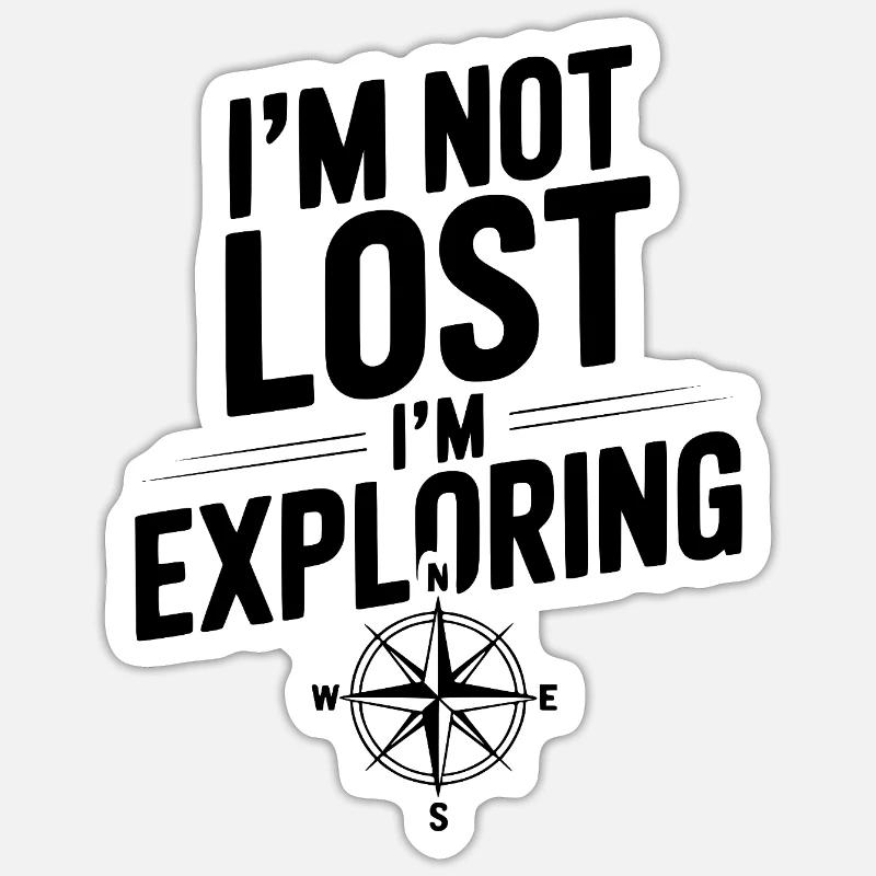 I'm Not Lost I'm Exploring - Sticker size S (10 x 10 cm) - white matte