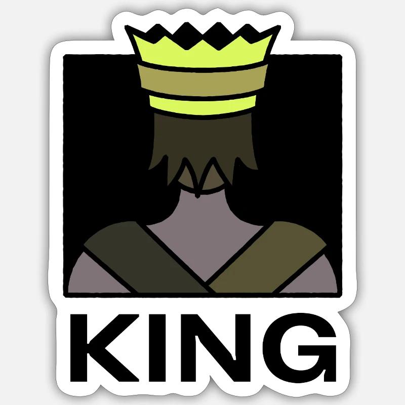 King - Sticker taille S (10 x 10 cm) - blanc mat