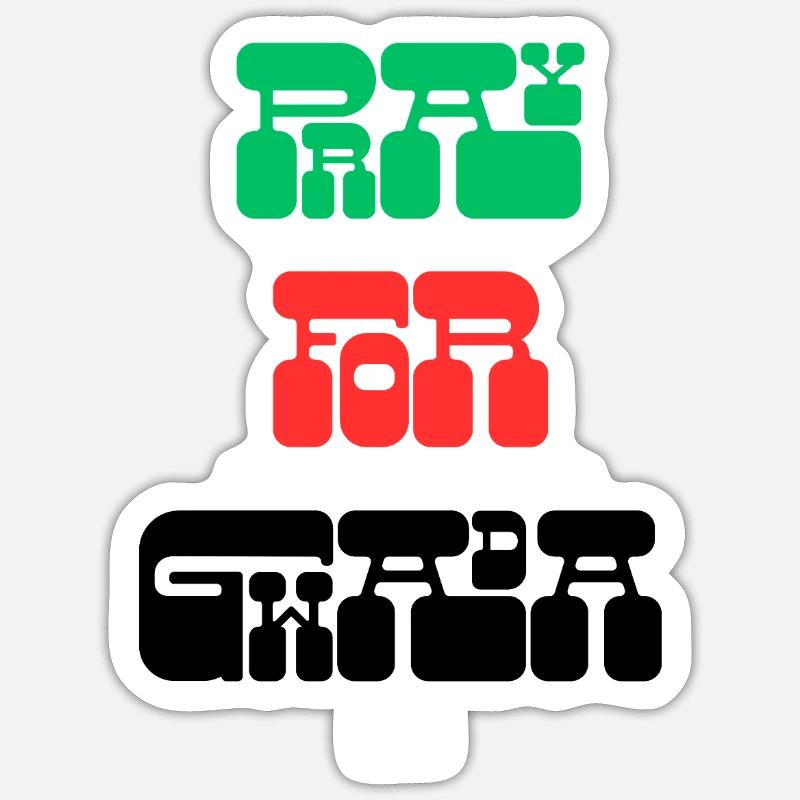 PRAY FOR GWADA - Sticker size S (10 x 10 cm) - white matte