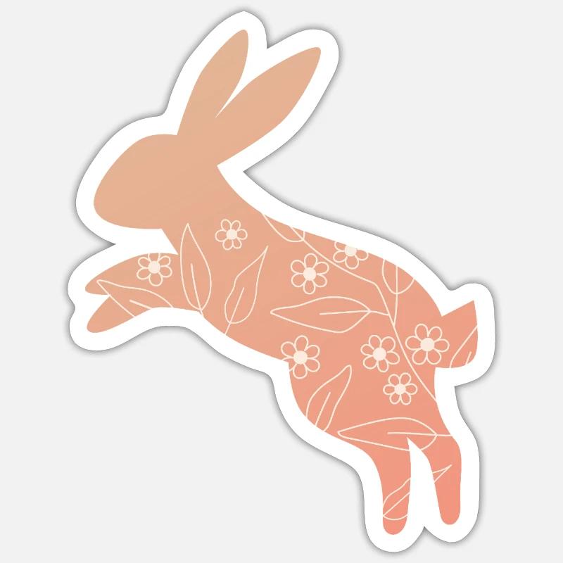 Easter Bunny Easter - Sticker size S (10 x 10 cm) - white matte