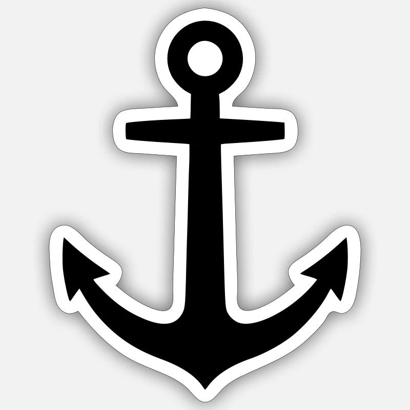Anker Maritim Schiff Logo Sticker Größe S (10 x 10 cm)