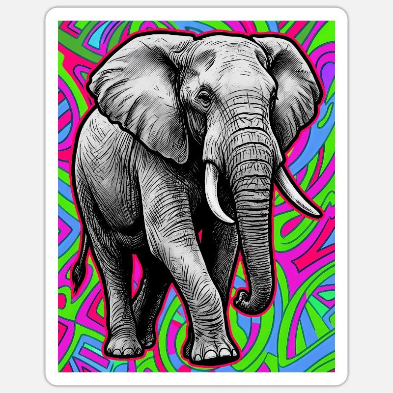 elephant Sticker size S (10 x 10 cm)
